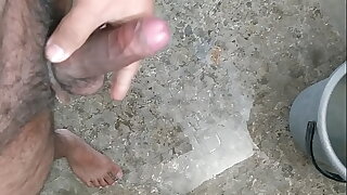 Jerking off my black cock part 1